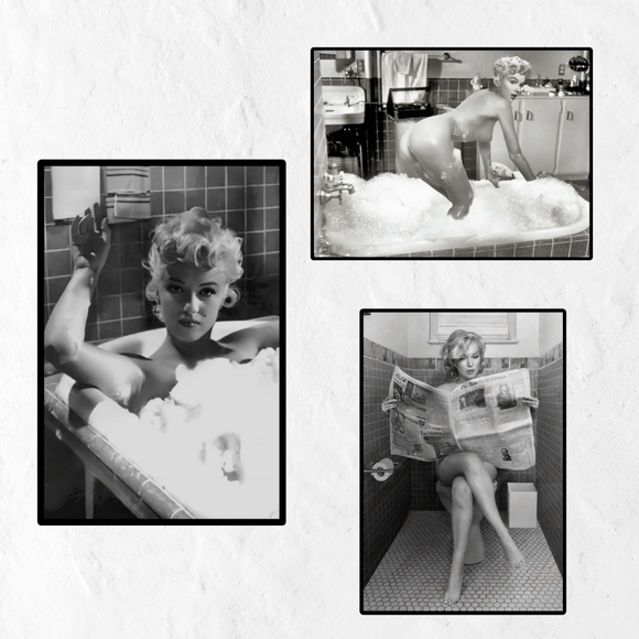 Marilyn Monroe Other - COPY - Marilyn Monroe Vintage Bathroom Art Print *Set* ! Rare Wall Decor